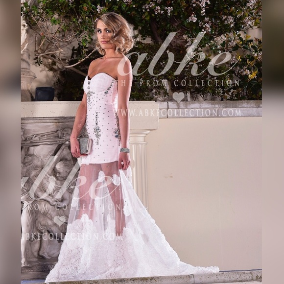 AbkeCollection Dresses & Skirts - Corset Sheer Dress PROM PAGEANT